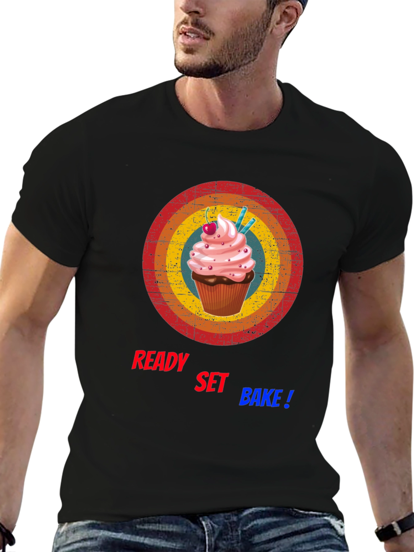 Ready Set Bake T-Shirt - Cupcake Design
