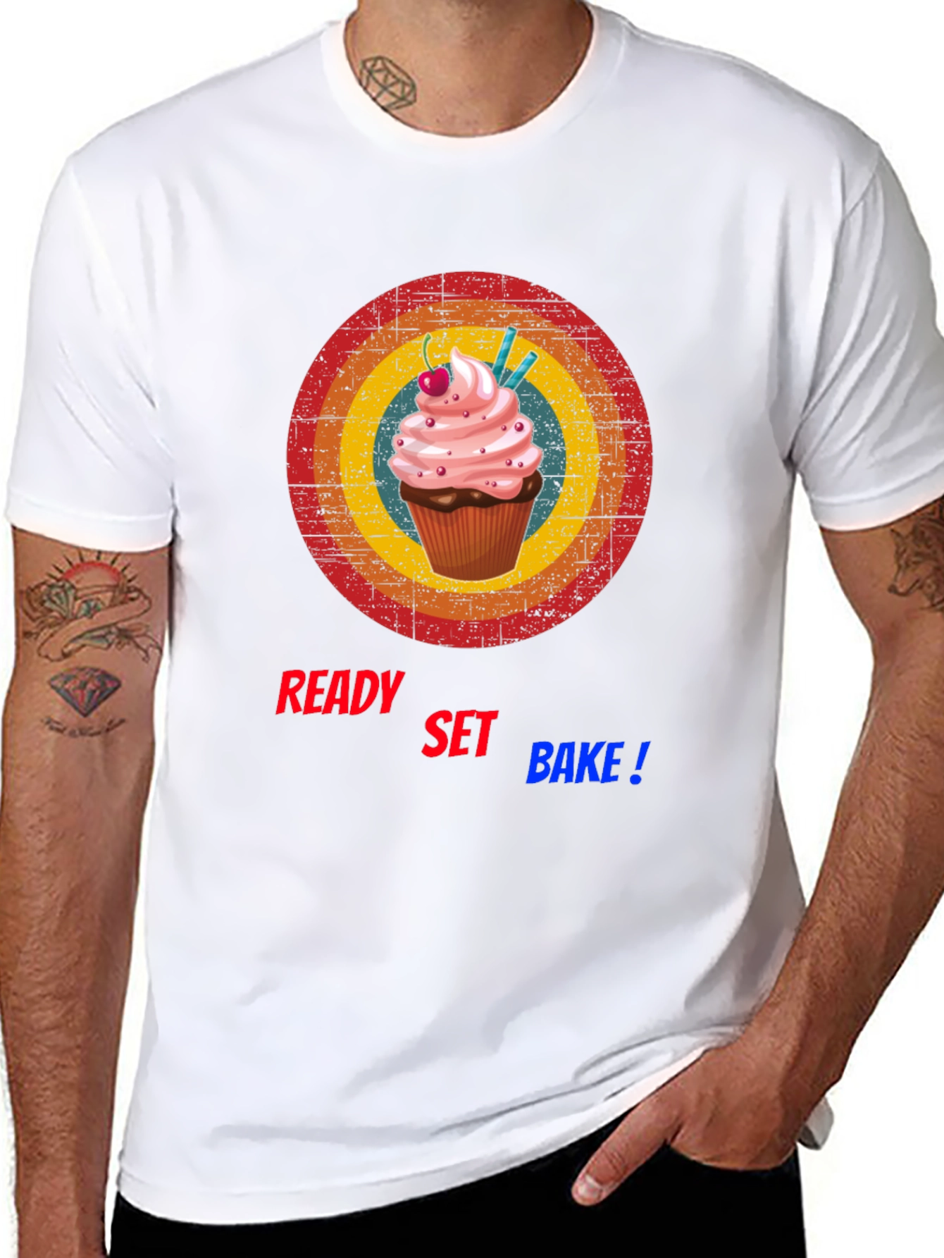 Ready Set Bake T-Shirt - Cupcake Design