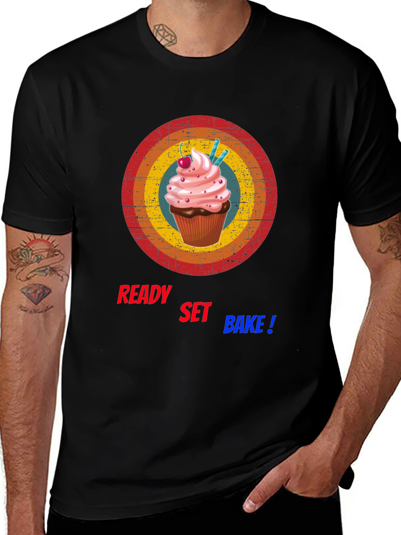 Ready Set Bake T-Shirt - Cupcake Design