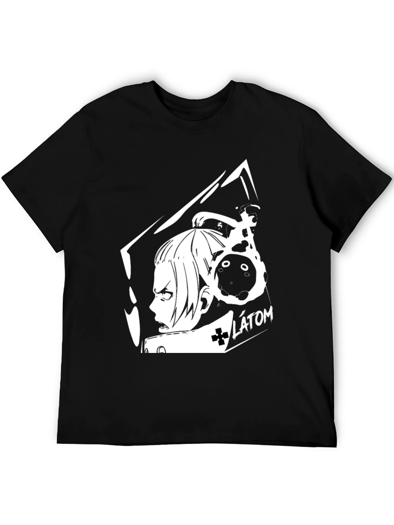 Anime Inspired Black Graphic Tee