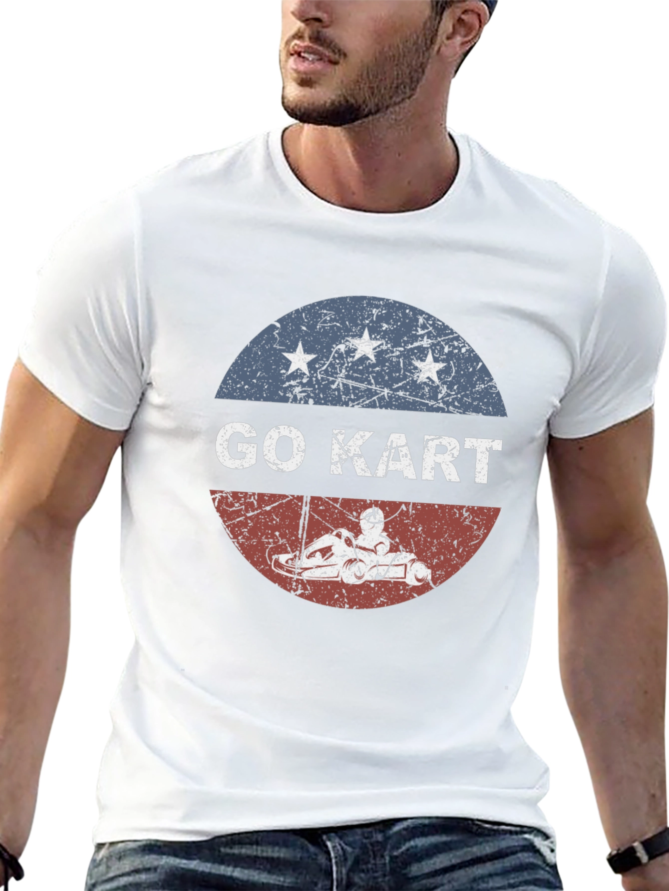 Go Kart T-Shirt - Patriotic Karting Tee