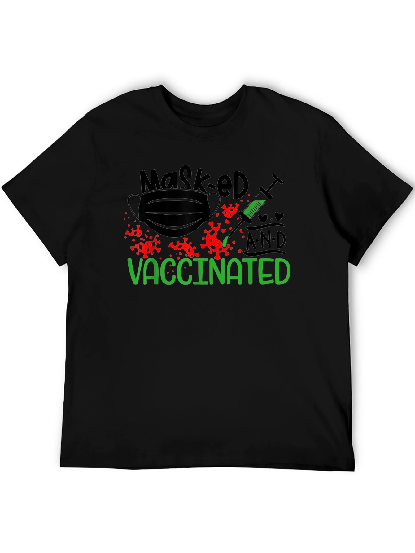 Masked and Vaccinated Graphic T-Shirt