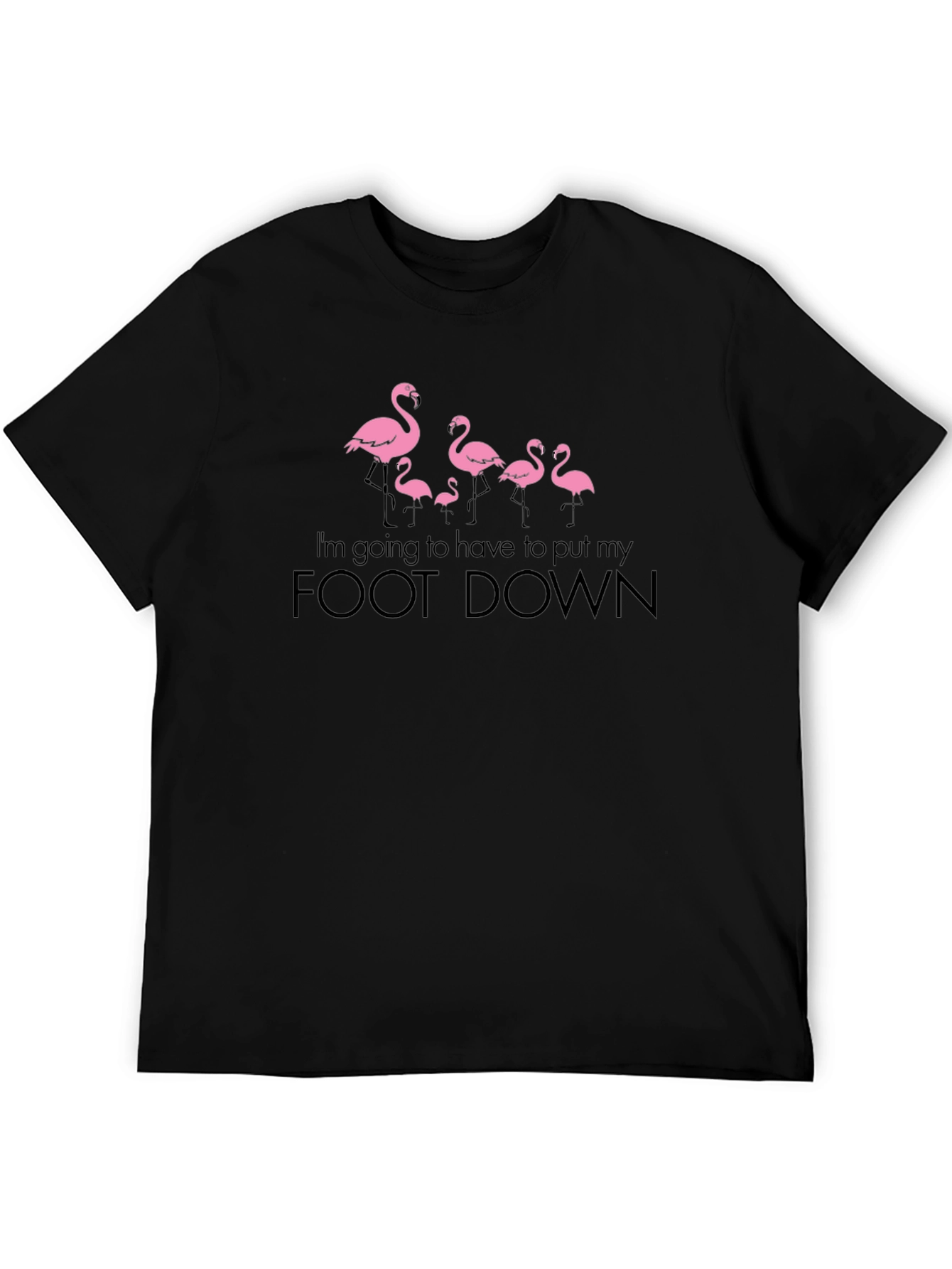 Funny Flamingo Foot Down Graphic T-Shirt