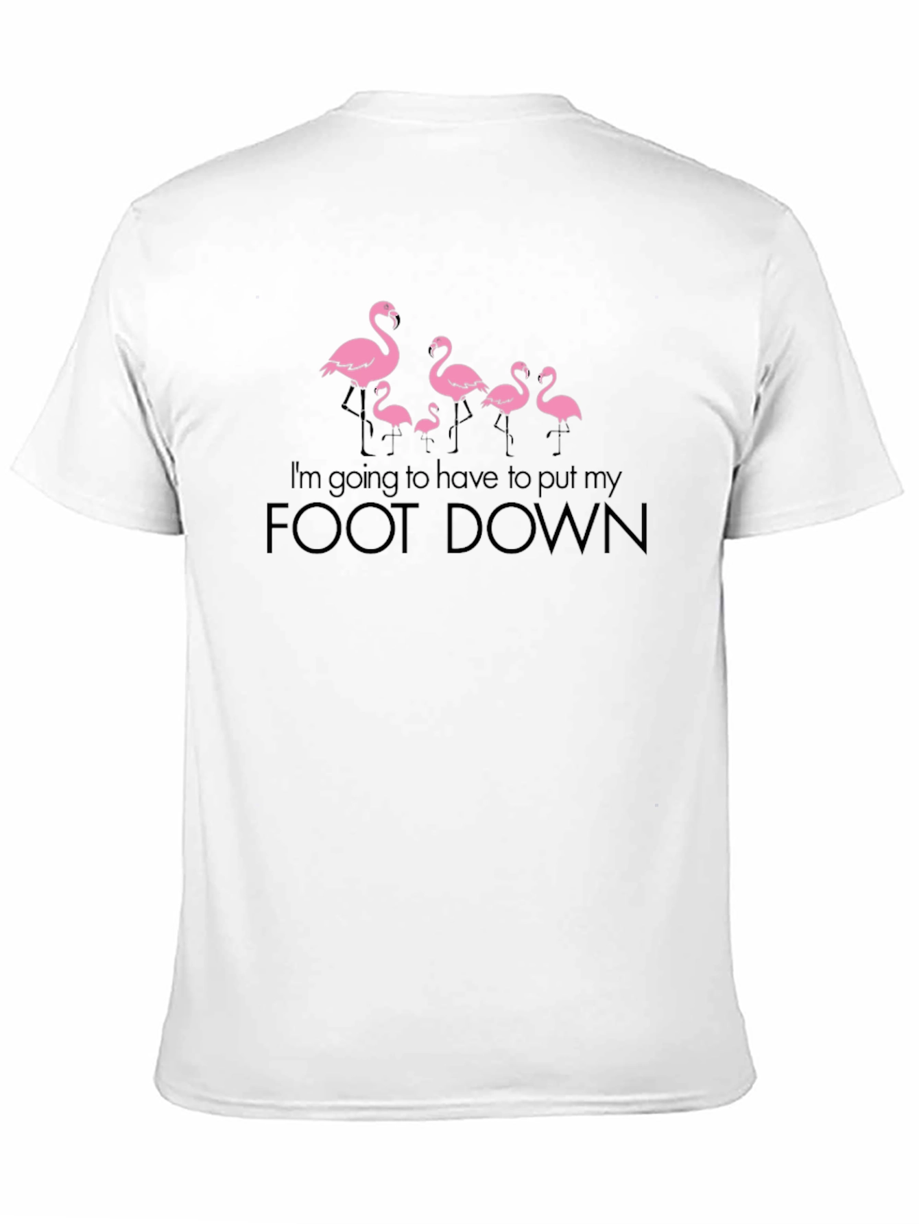 Funny Flamingo Foot Down Graphic T-Shirt