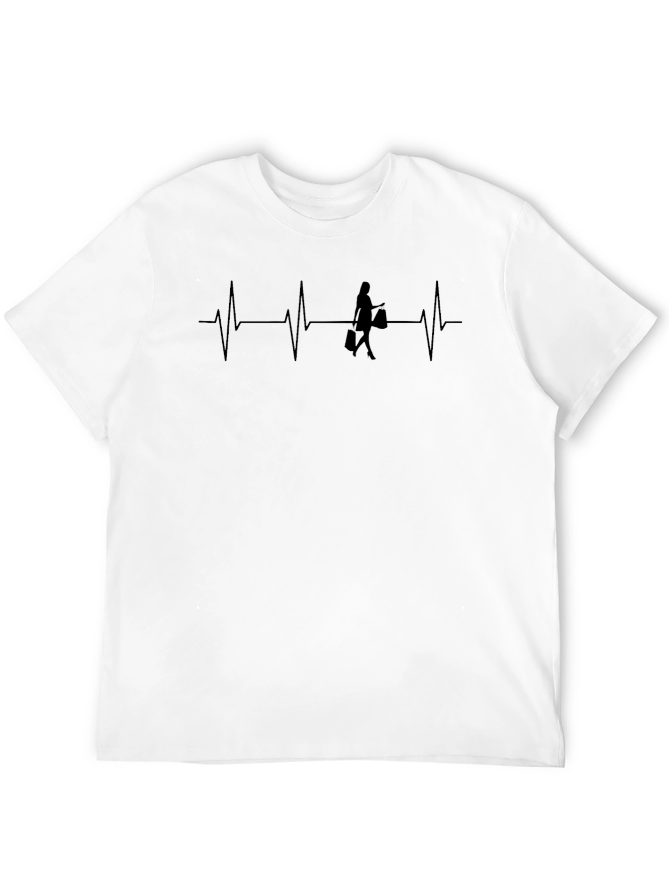 Shopping Heartbeat Tee - Passionate Shopper T-Shirt