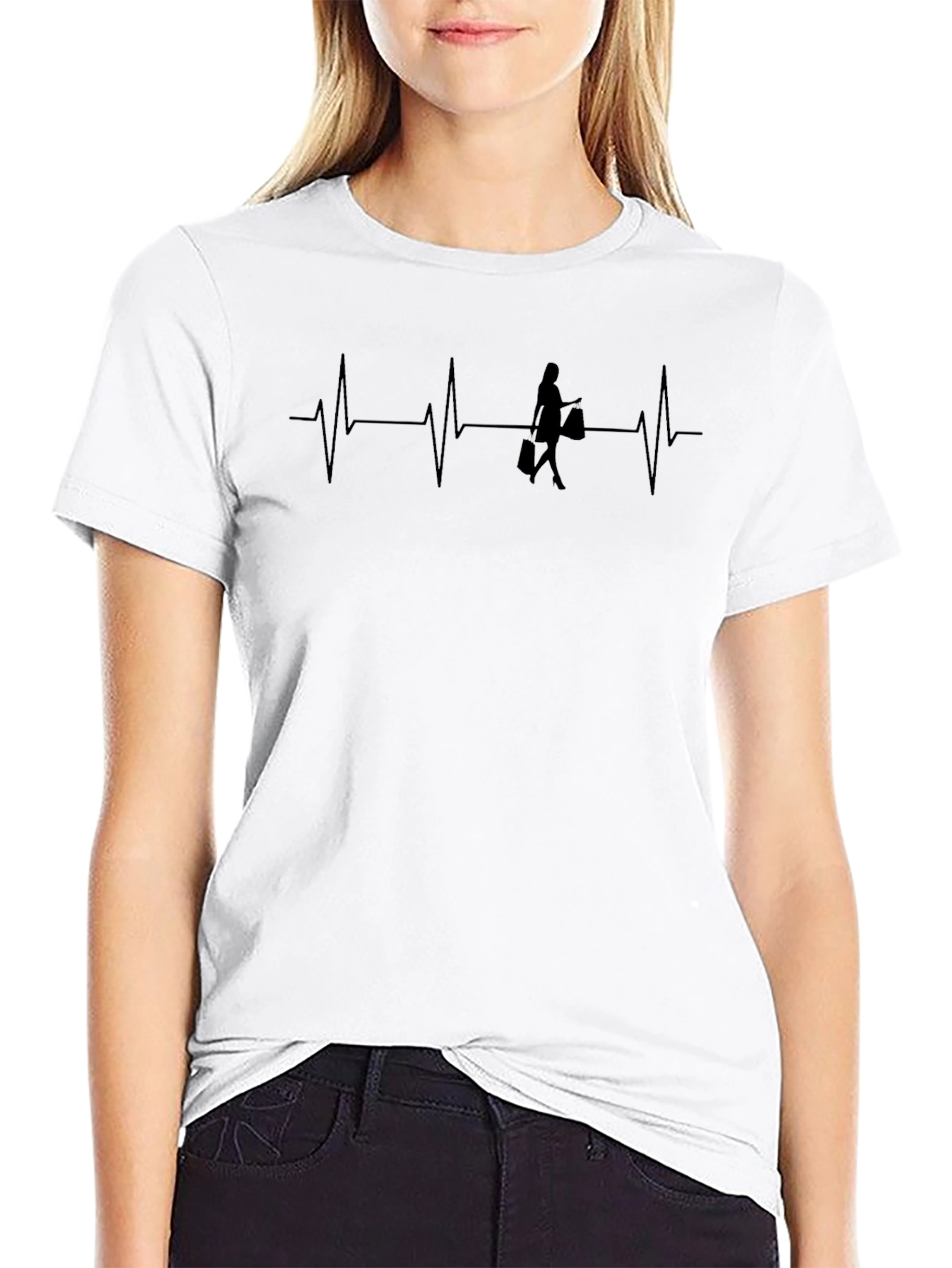 Shopping Heartbeat Tee - Passionate Shopper T-Shirt