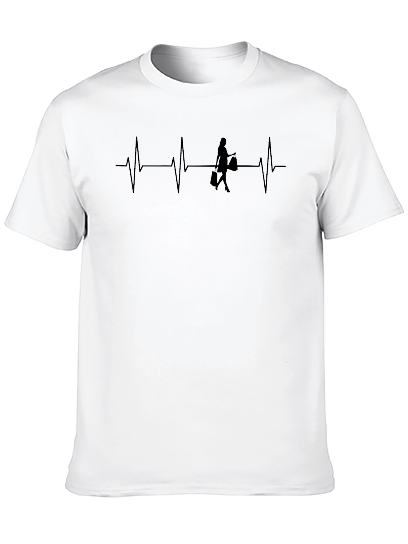 Shopping Heartbeat Tee - Passionate Shopper T-Shirt