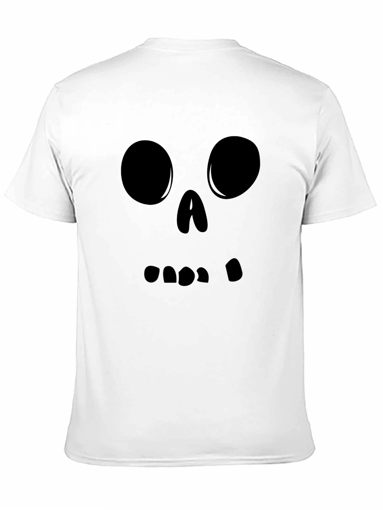 Spooky Face Graphic T-Shirt - Black