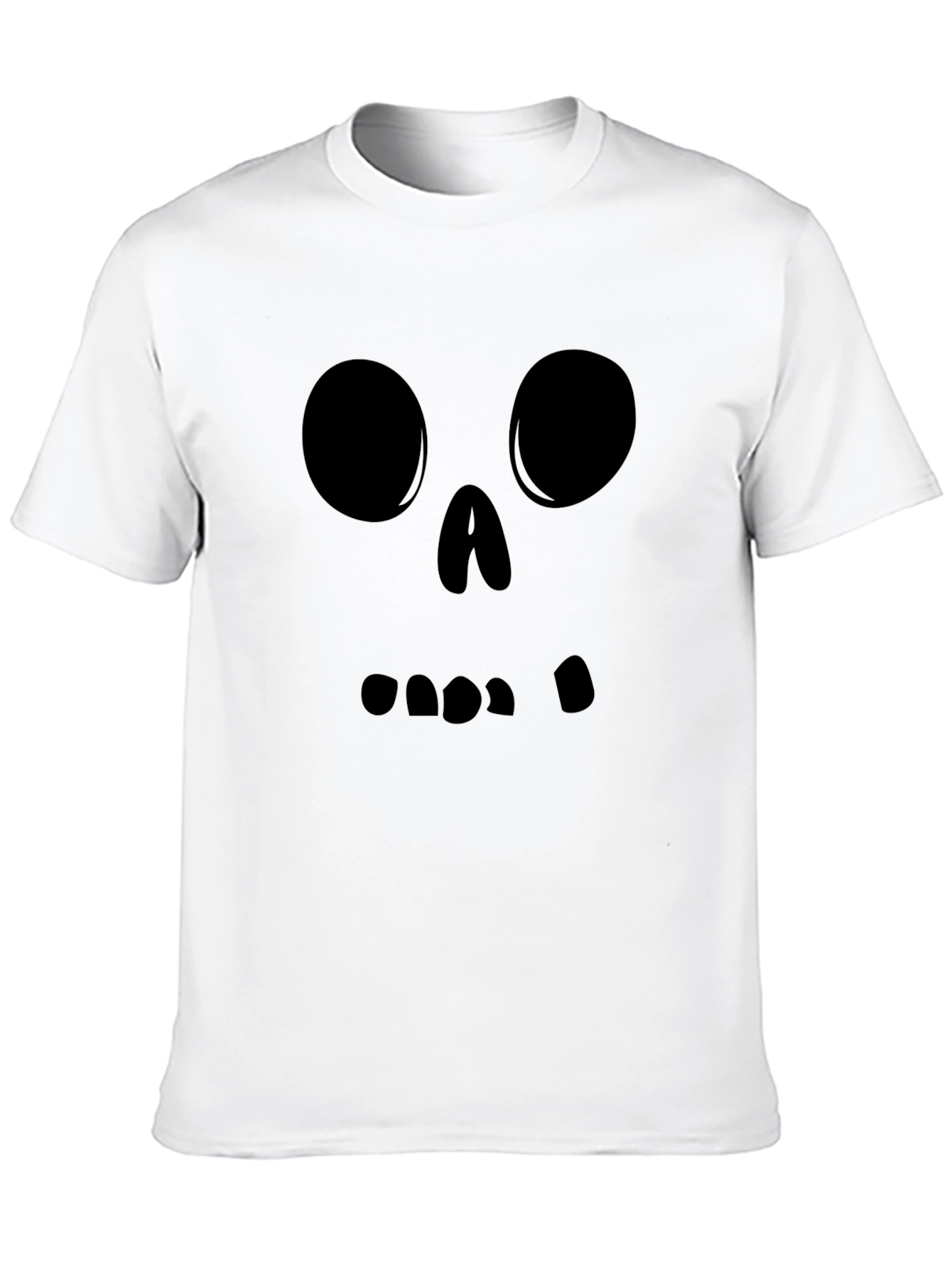 Spooky Face Graphic T-Shirt - Black
