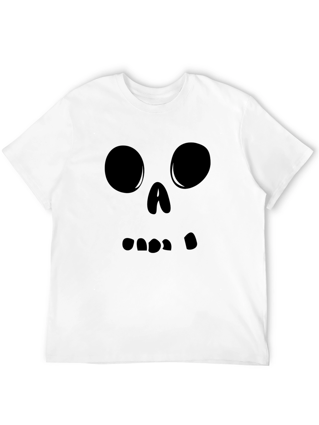 Spooky Face Graphic T-Shirt - Black
