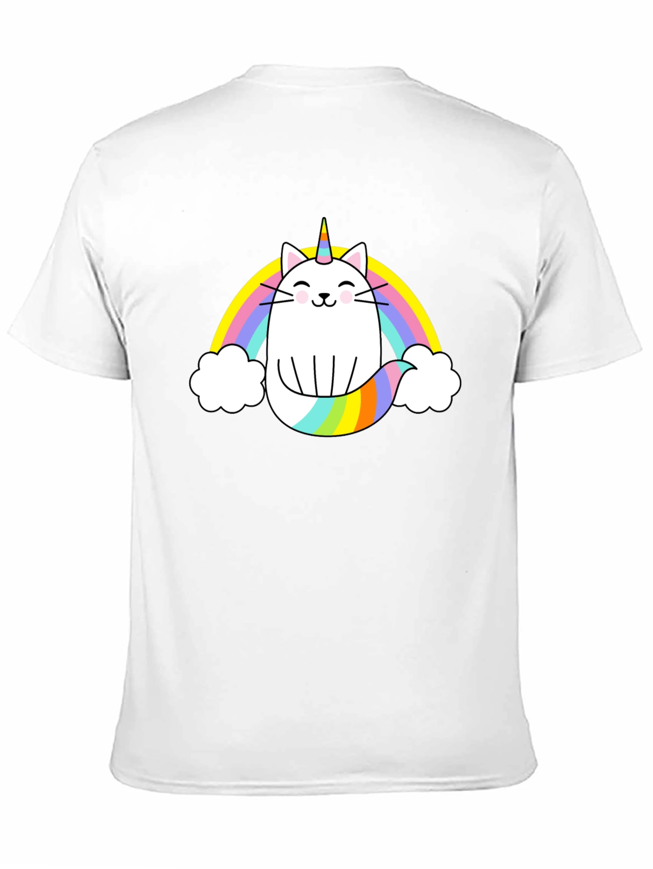 Unicat Rainbow T-Shirt - Black Cotton Blend