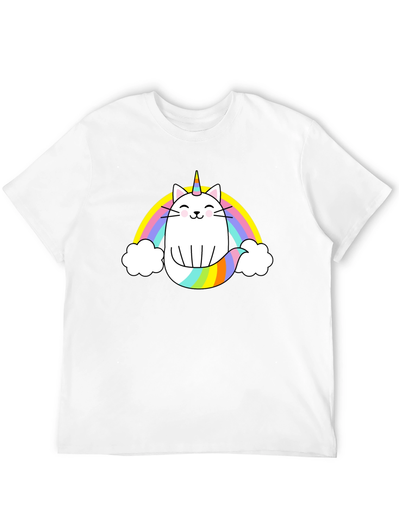 Unicat Rainbow T-Shirt - Black Cotton Blend