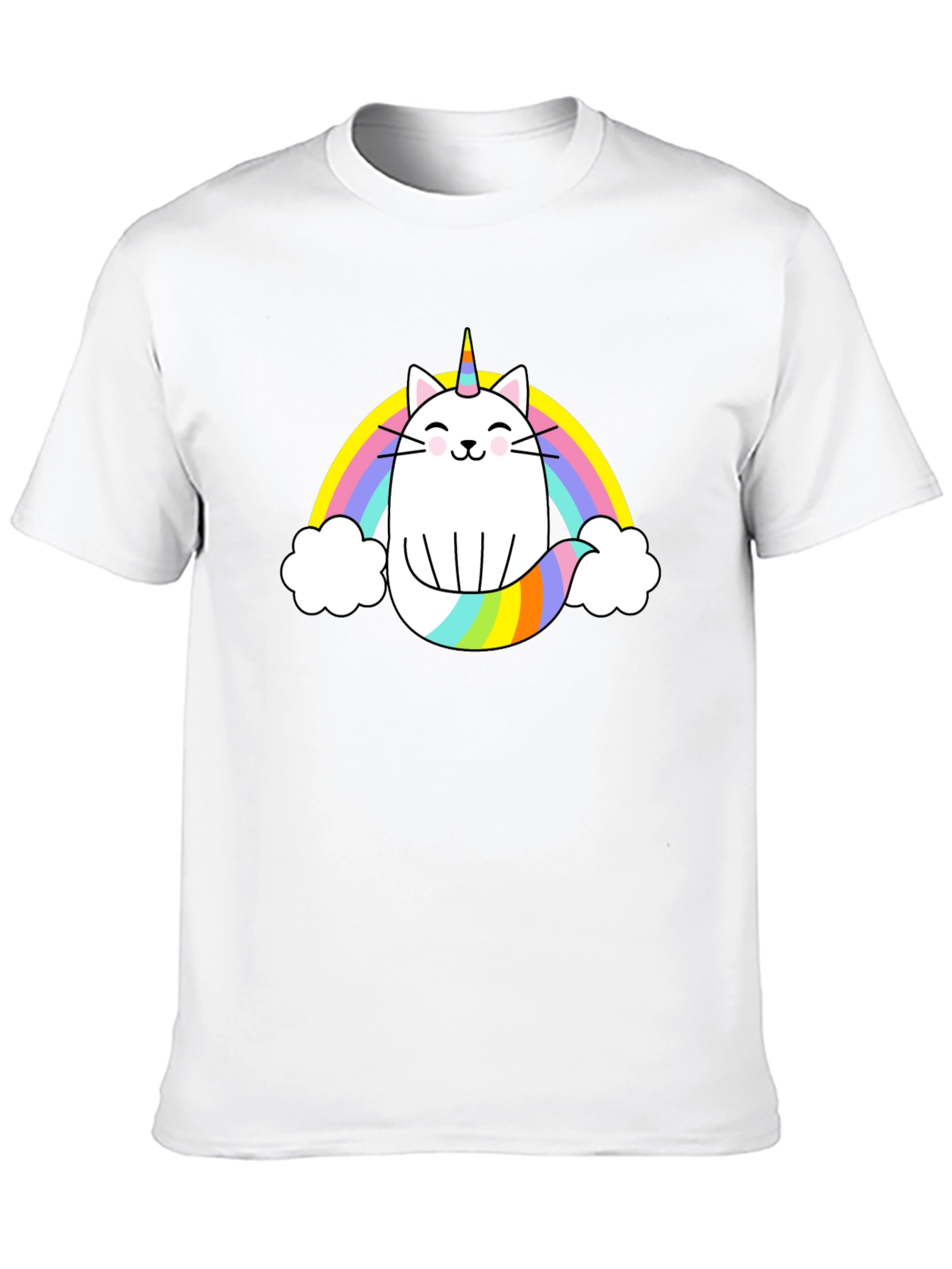 Unicat Rainbow T-Shirt - Black Cotton Blend