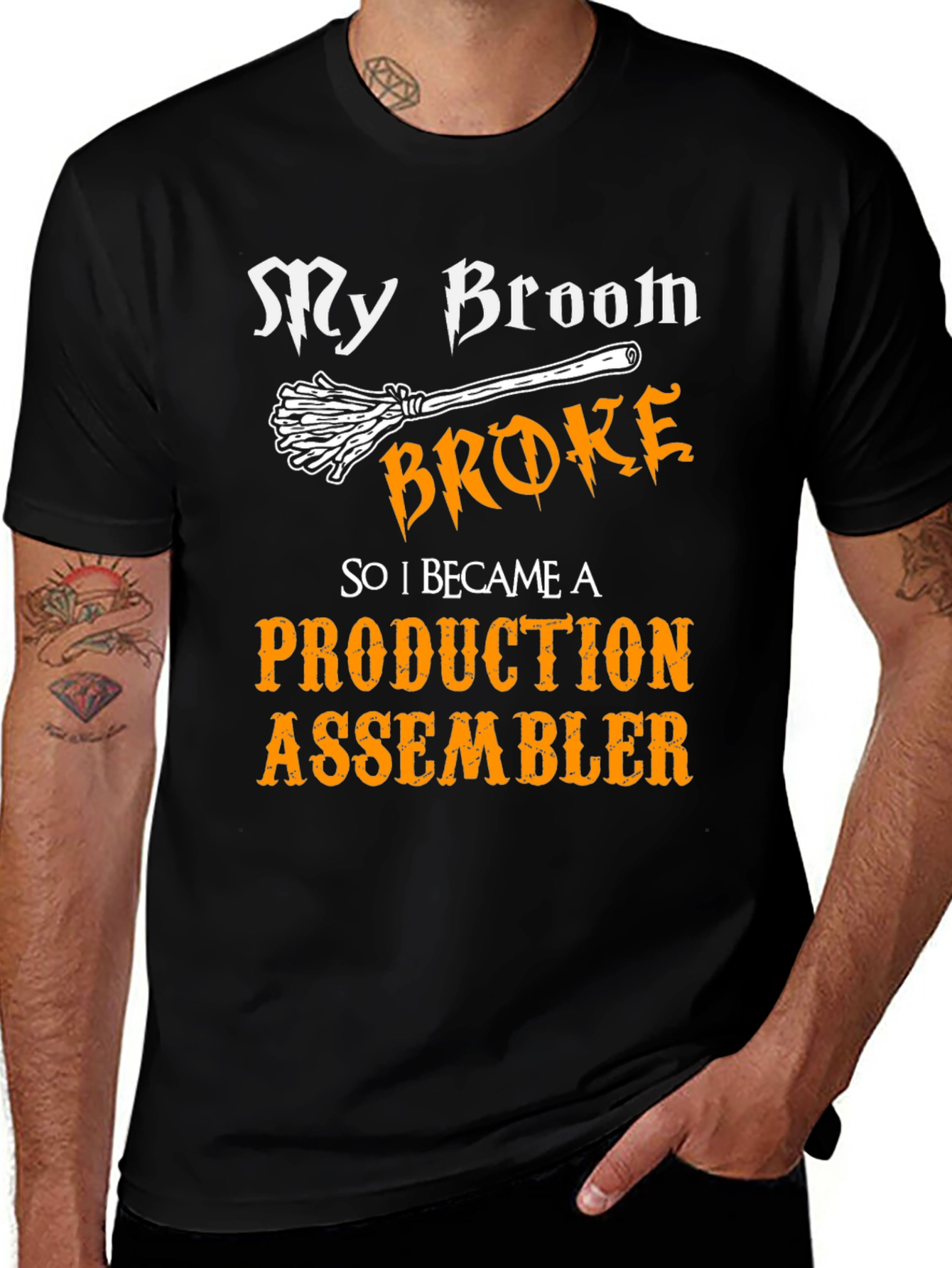 My Broom Broke Production Assembler T-Shirt
