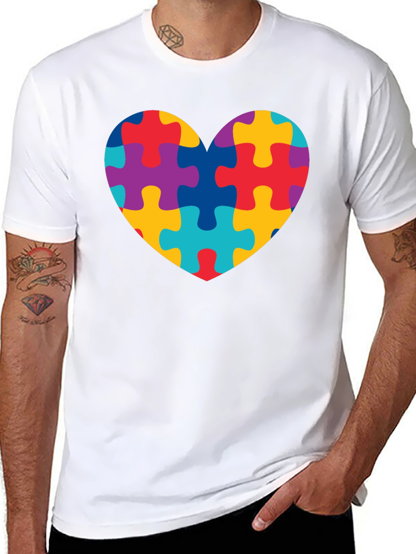 Autism Awareness Puzzle Heart T-Shirt