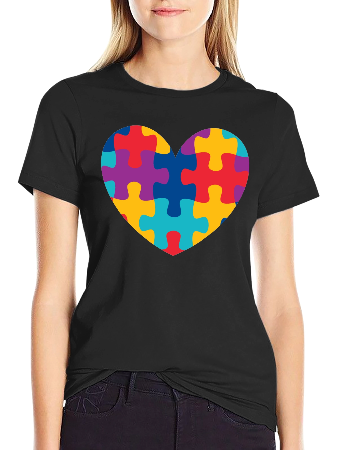 Autism Awareness Puzzle Heart T-Shirt