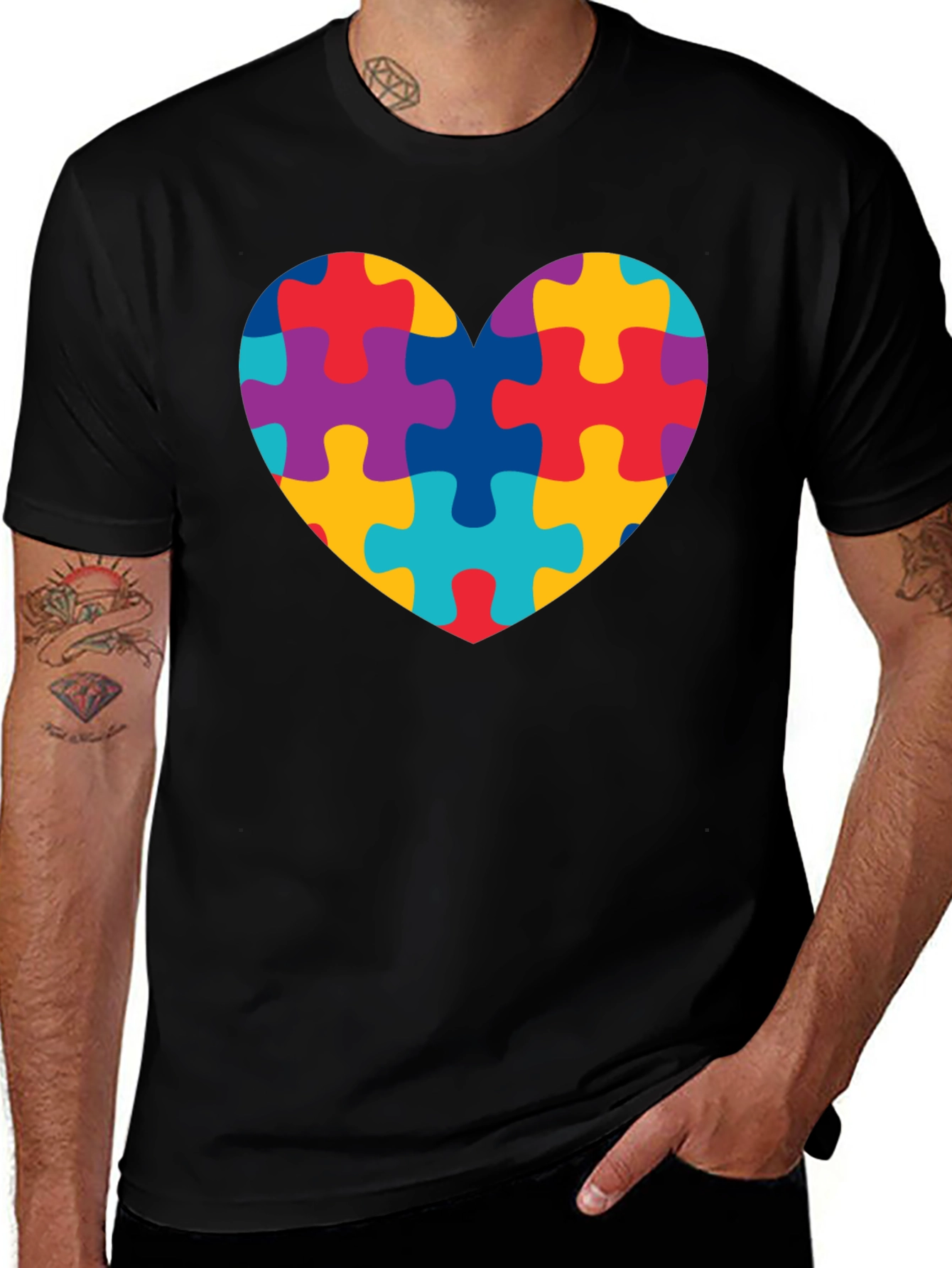 Autism Awareness Puzzle Heart T-Shirt