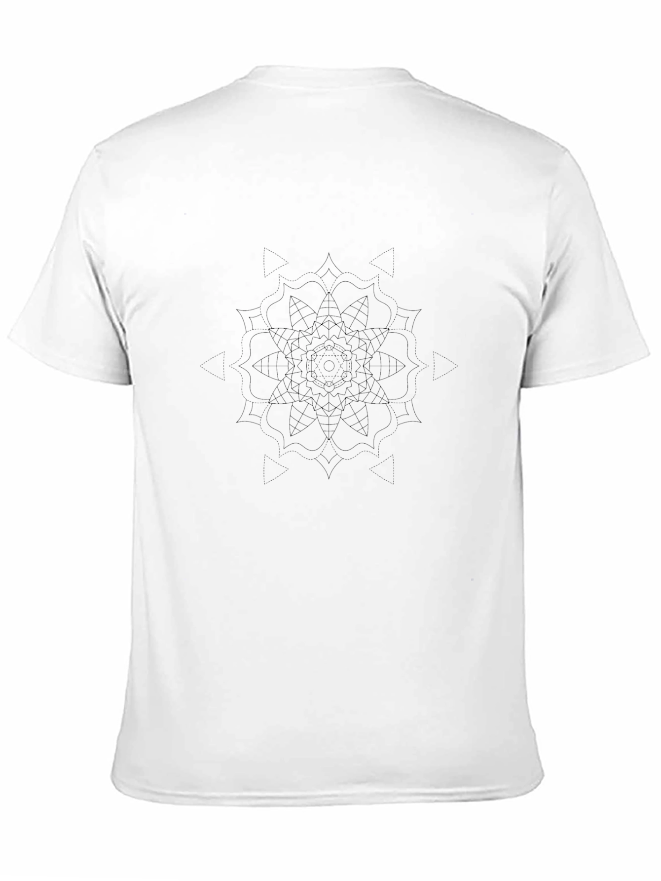 Geometric Mandala Graphic Black T-Shirt