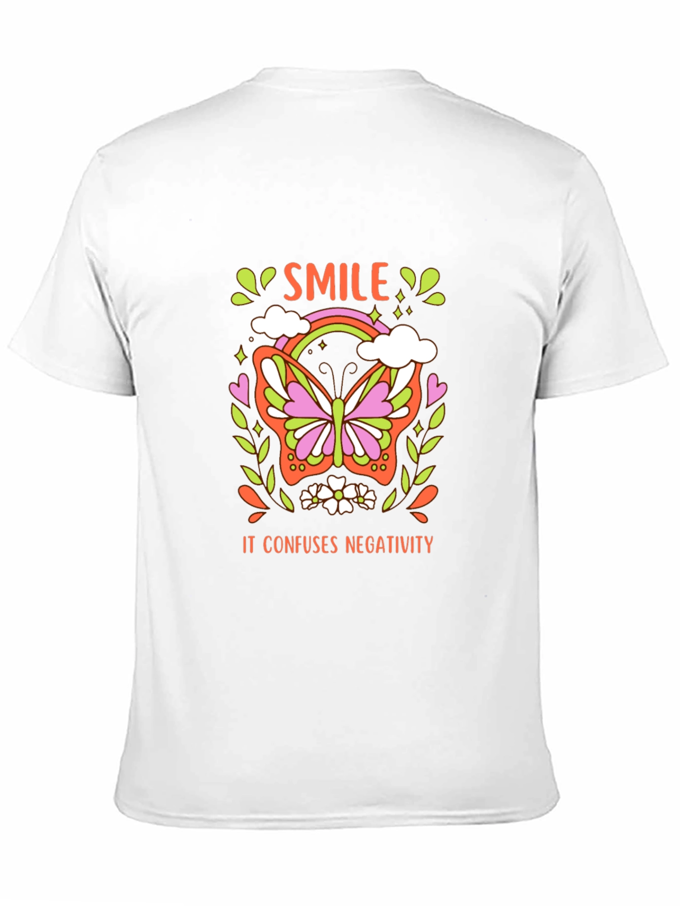 Smile Butterfly Graphic Tee - Confuse Negativity