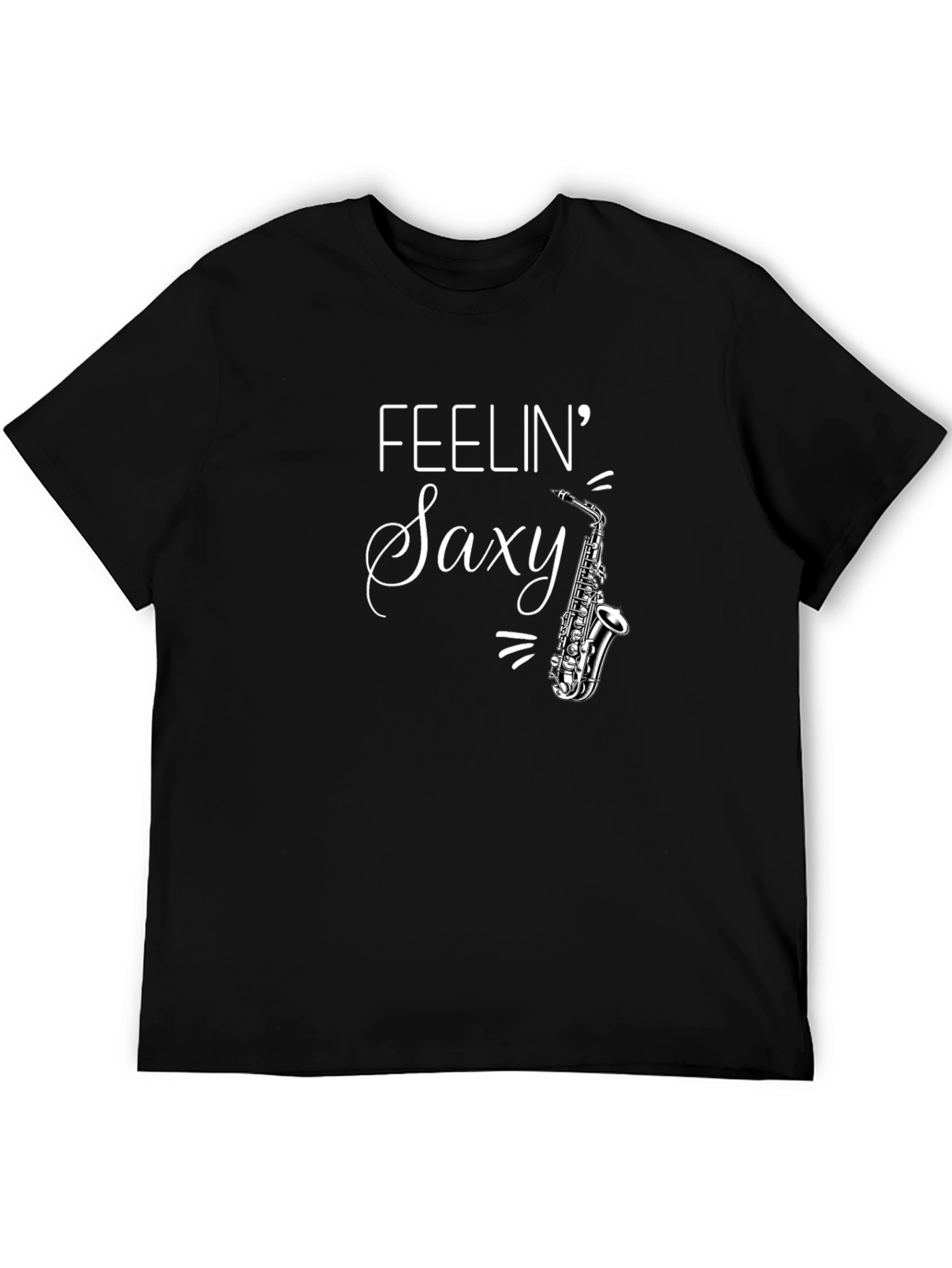 Feelin Saxy T-Shirt - Black Graphic Tee