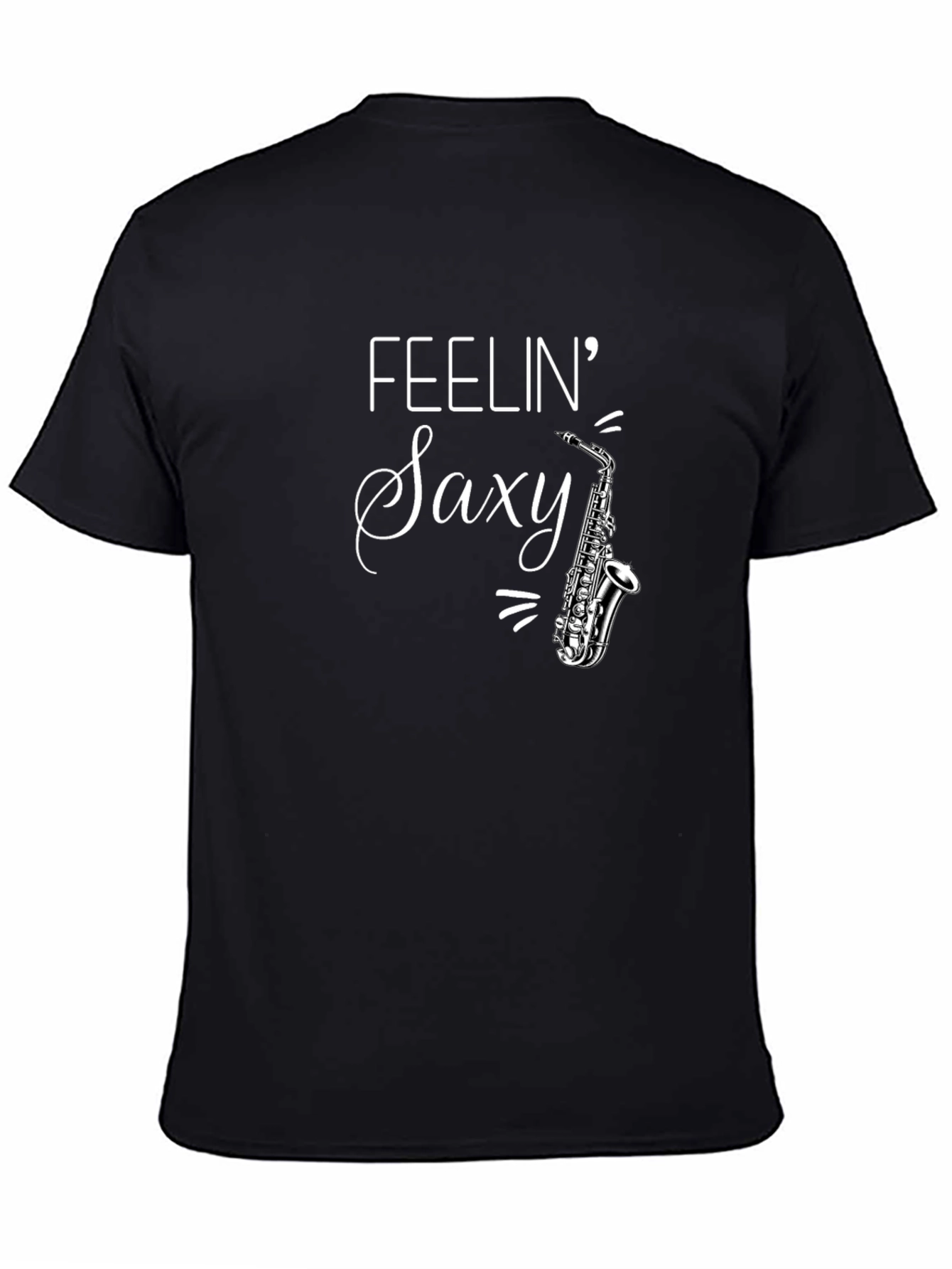 Feelin Saxy T-Shirt - Black Graphic Tee