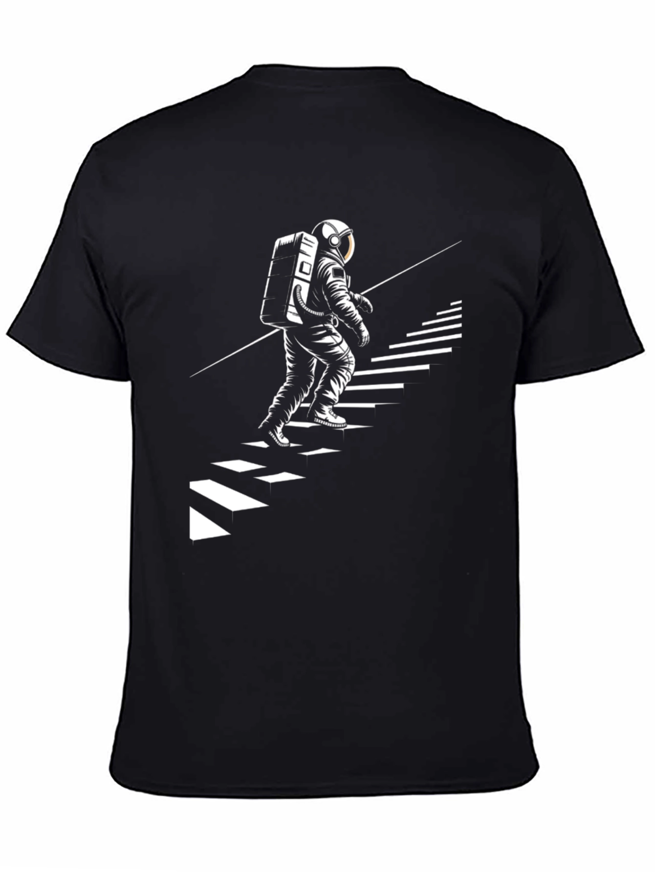 Astronaut Climbing Stairs Graphic Tee
