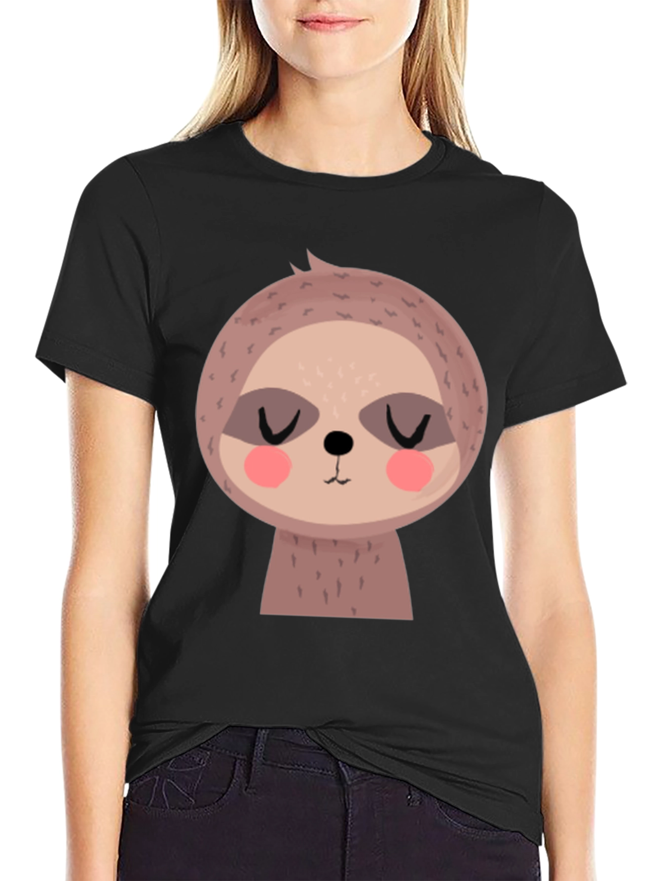 Cute Sloth Graphic Tee - Relaxed Fit