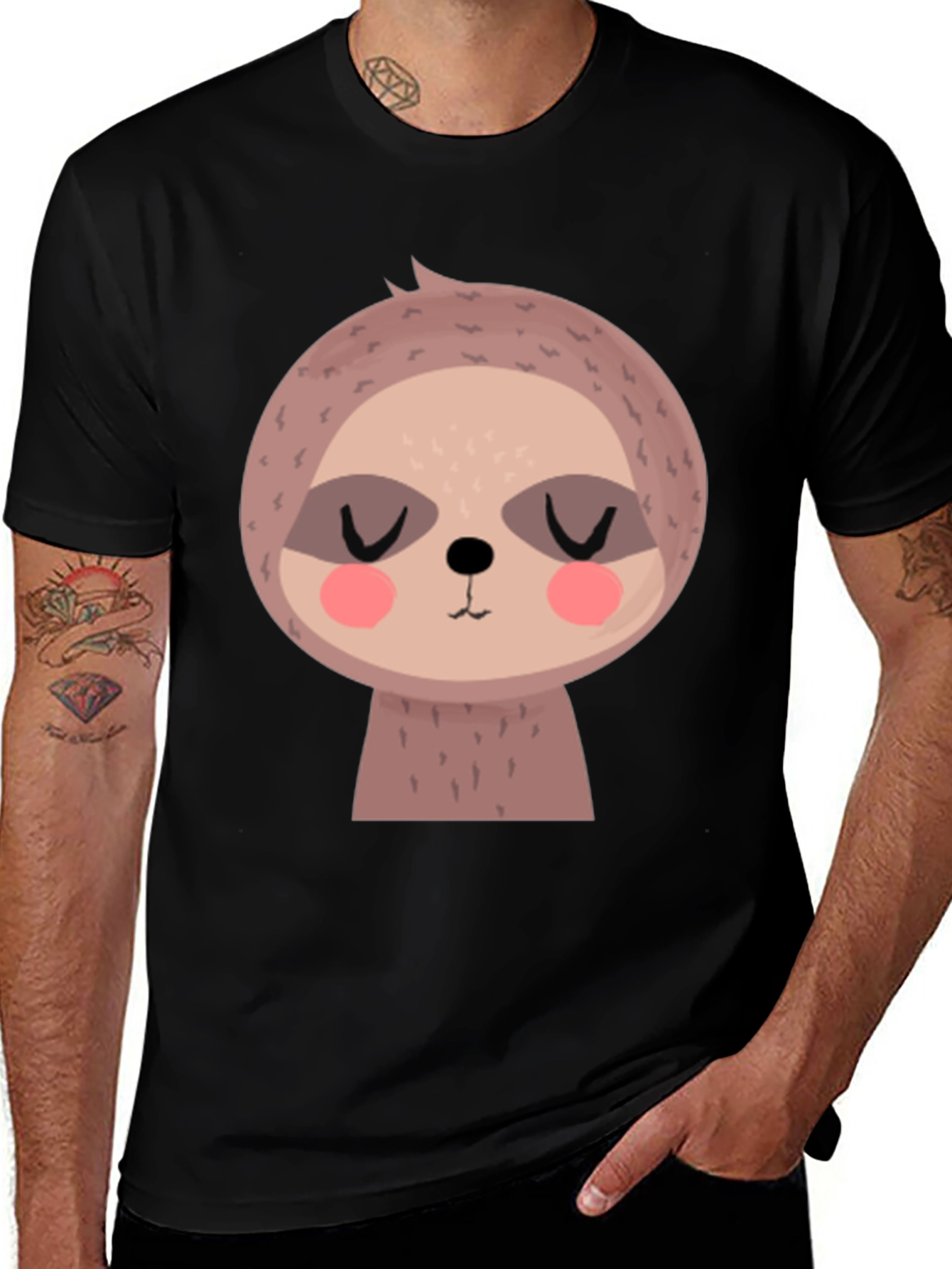 Cute Sloth Graphic Tee - Relaxed Fit