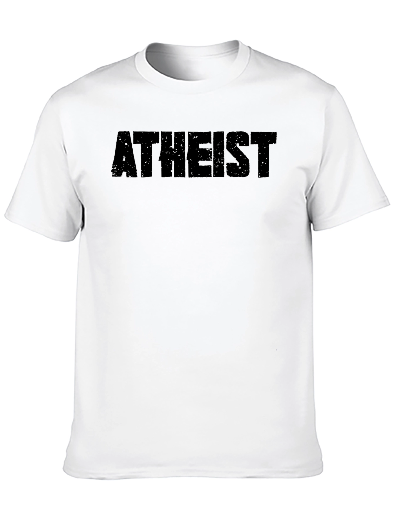 Atheist Graphic Print Black T-Shirt