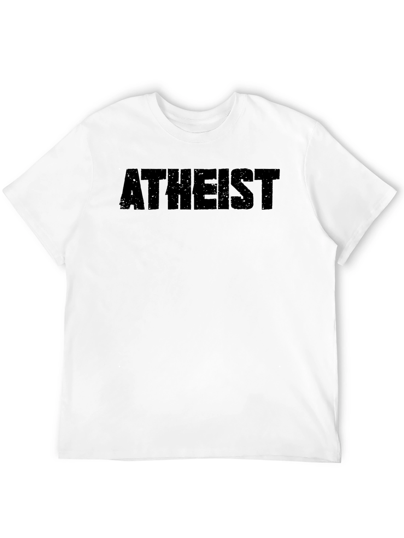 Atheist Graphic Print Black T-Shirt