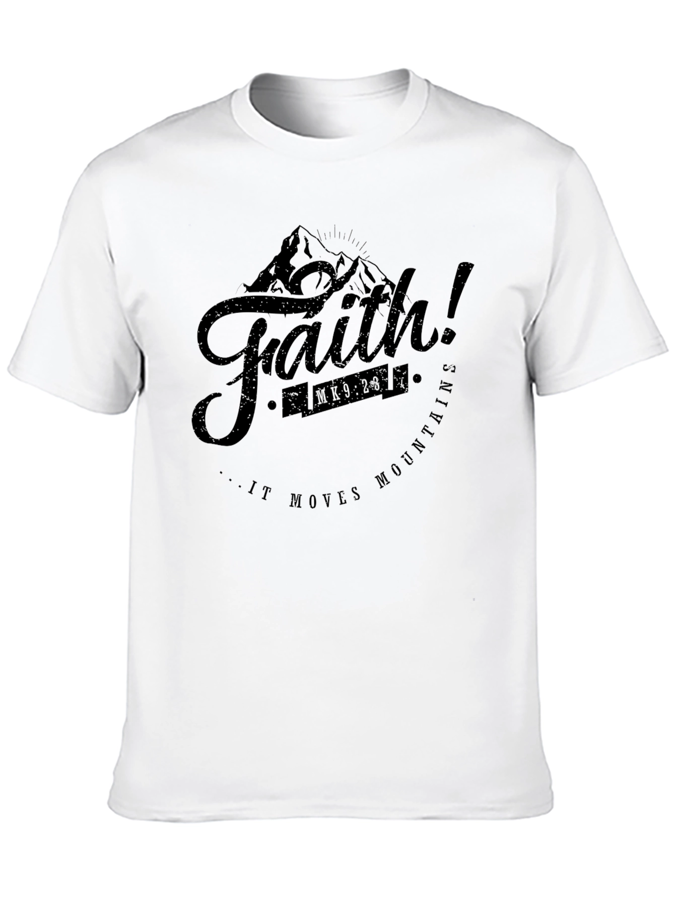 Faith Moves Mountains Graphic Tee - Christian Inspired T-Shirt