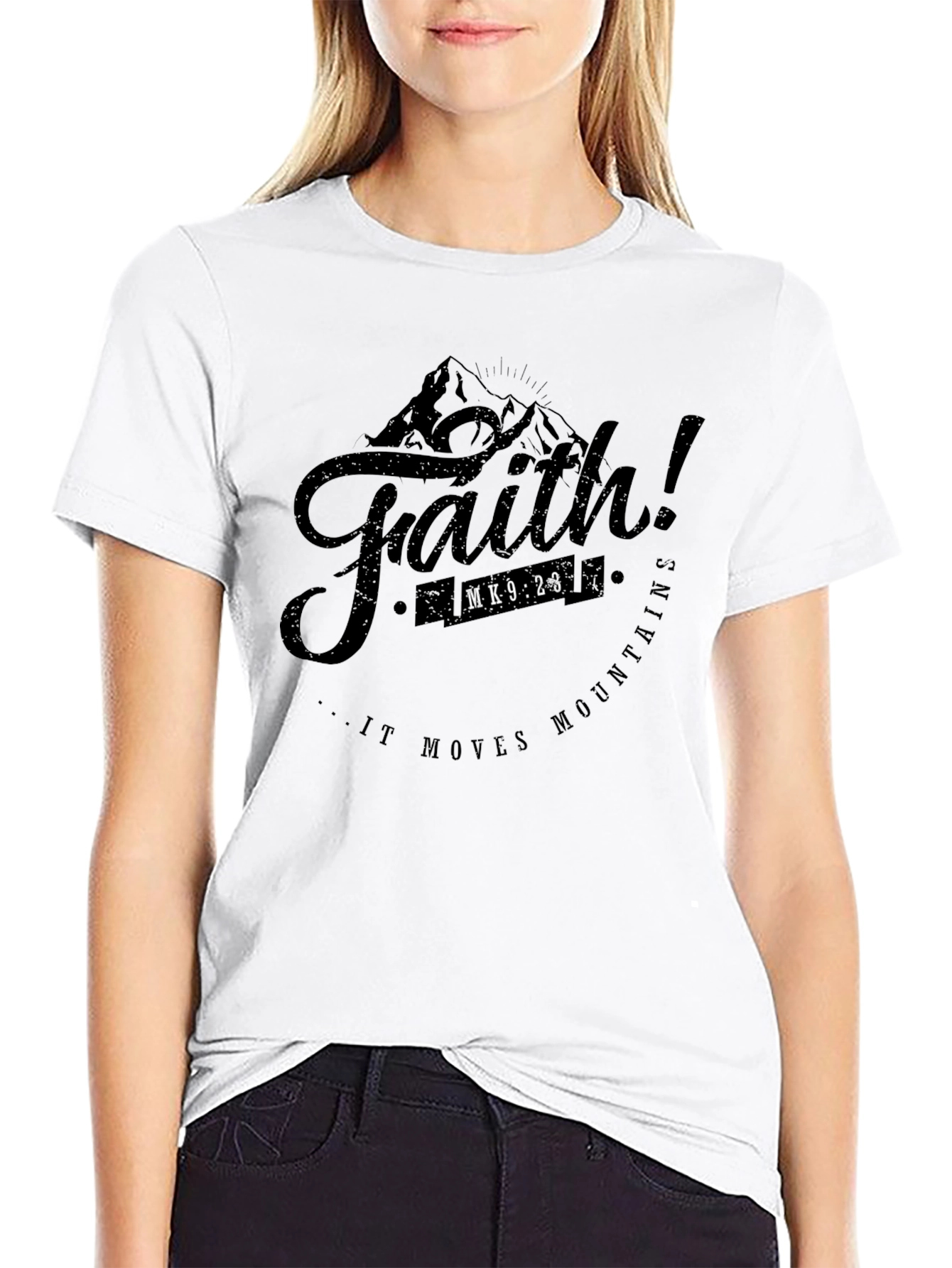 Faith Moves Mountains Graphic Tee - Christian Inspired T-Shirt