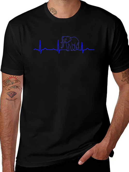 Elephant Heartbeat T-Shirt - Animal Lover Tee