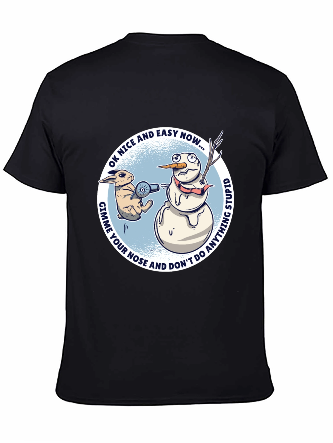 Funny Snowman & Rabbit Graphic Tee
