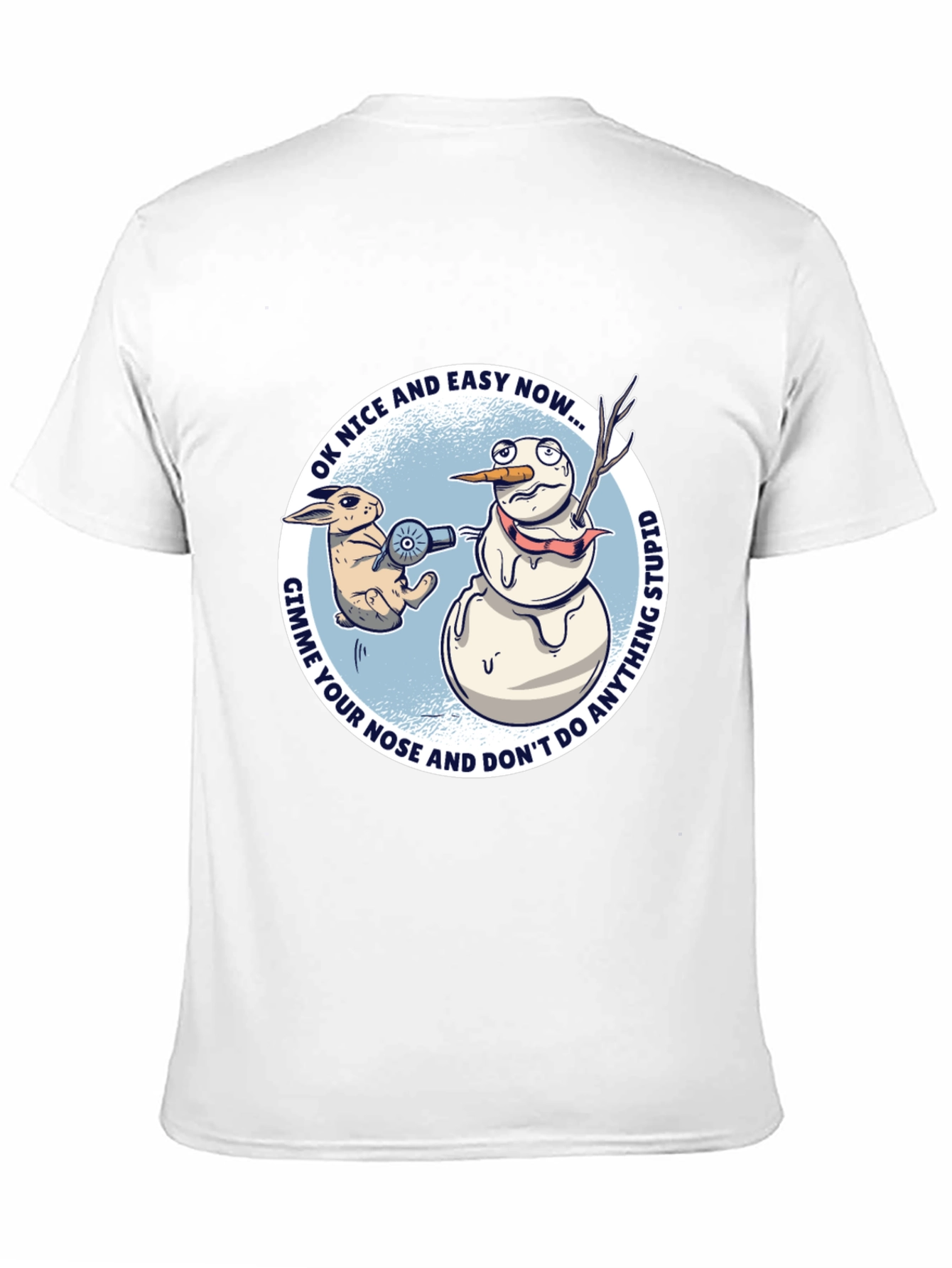 Funny Snowman & Rabbit Graphic Tee