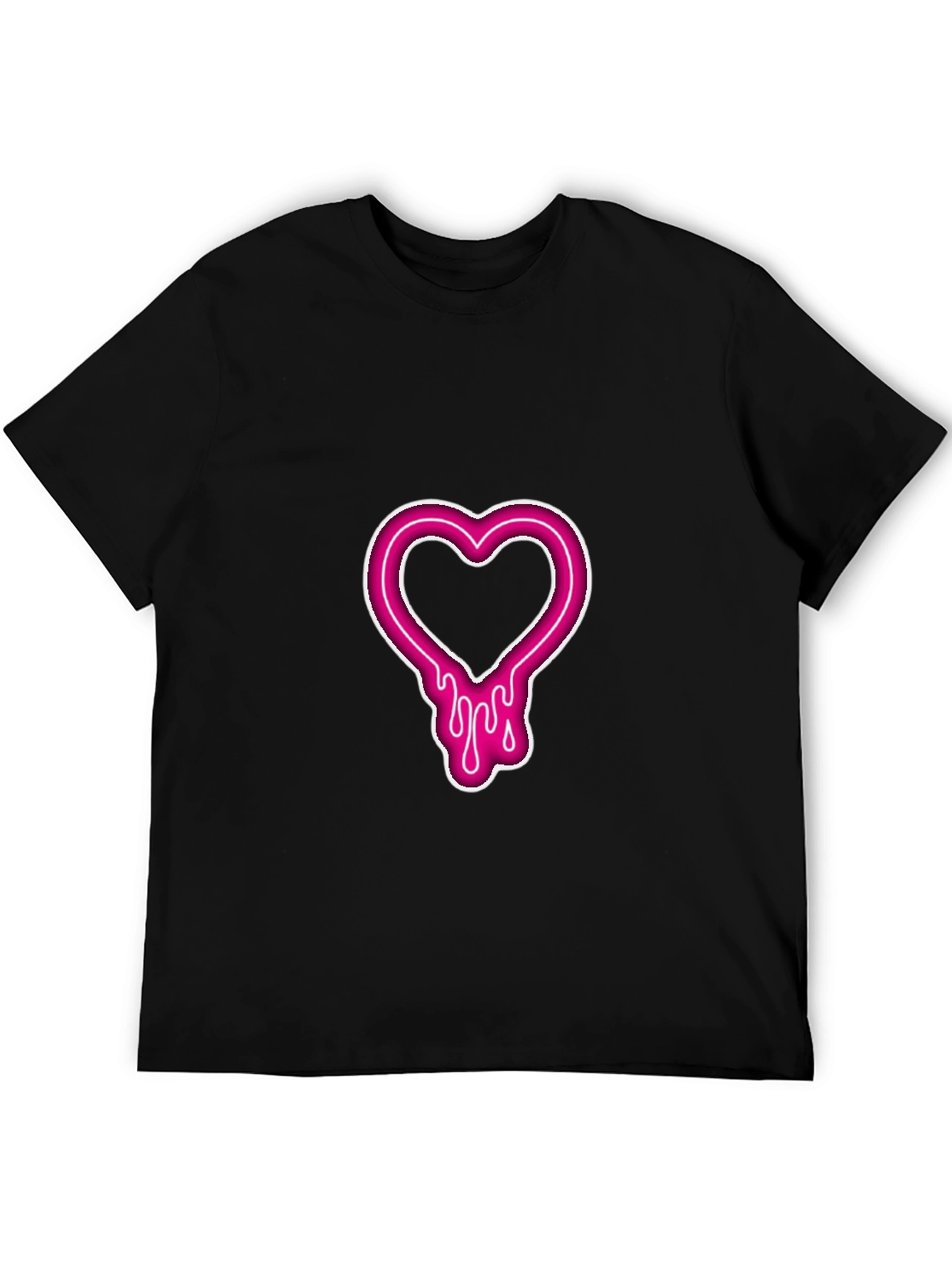 Heart Drip Graphic T-Shirt - Black