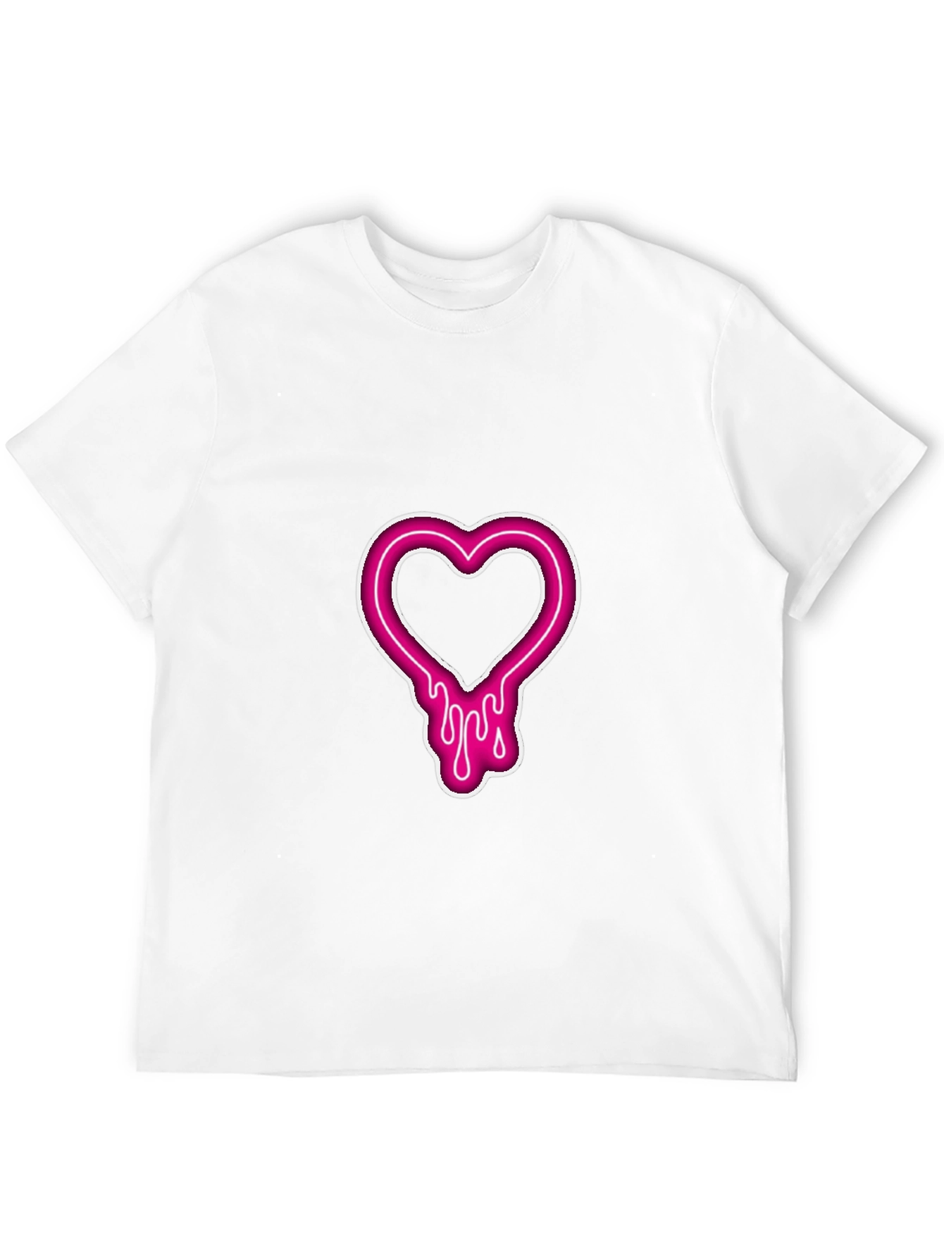 Heart Drip Graphic T-Shirt - Black