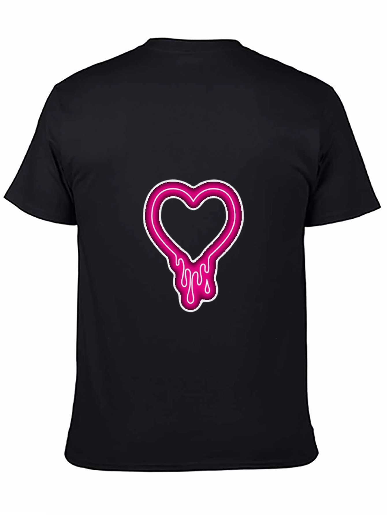 Heart Drip Graphic T-Shirt - Black