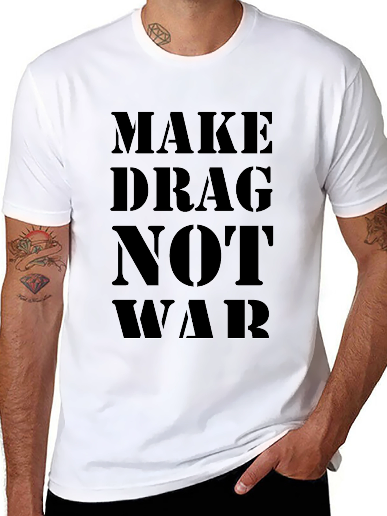 Make Drag Not War Black T-Shirt