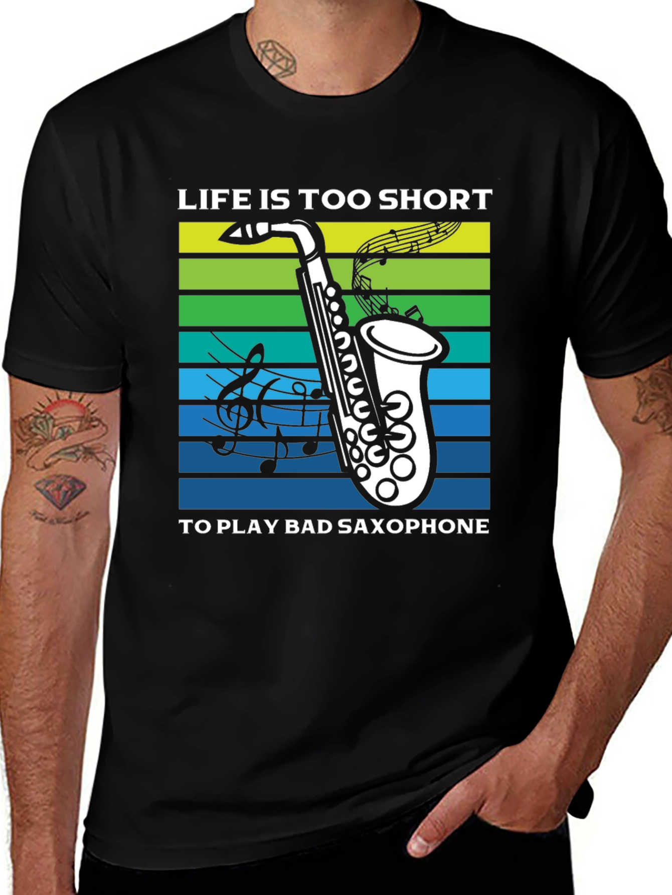 Life is Too Short Saxophone T-Shirt