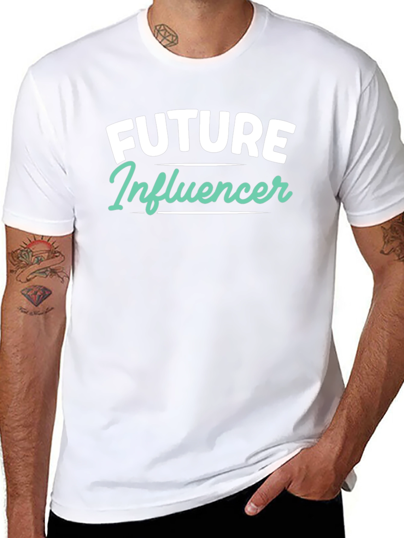 Future Influencer Graphic Tee - Stylish Black T-Shirt