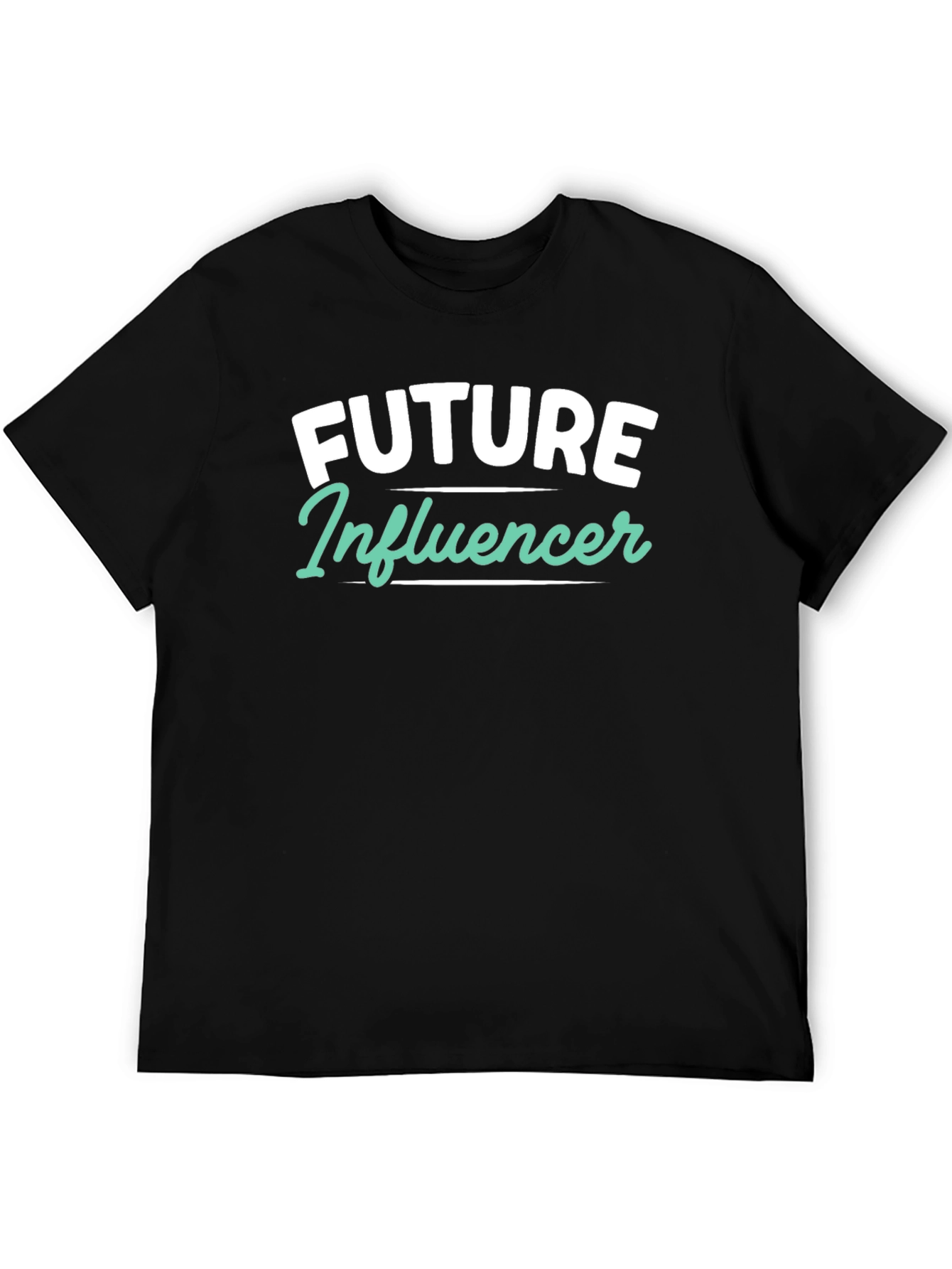 Future Influencer Graphic Tee - Stylish Black T-Shirt