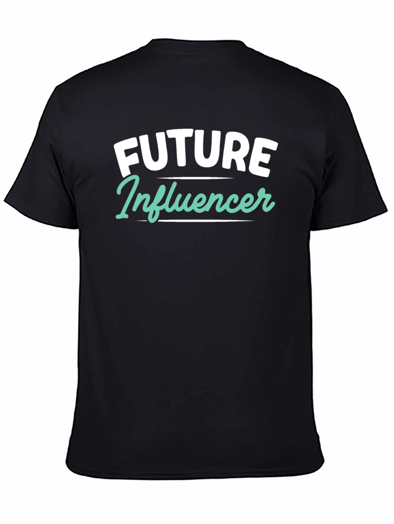Future Influencer Graphic Tee - Stylish Black T-Shirt