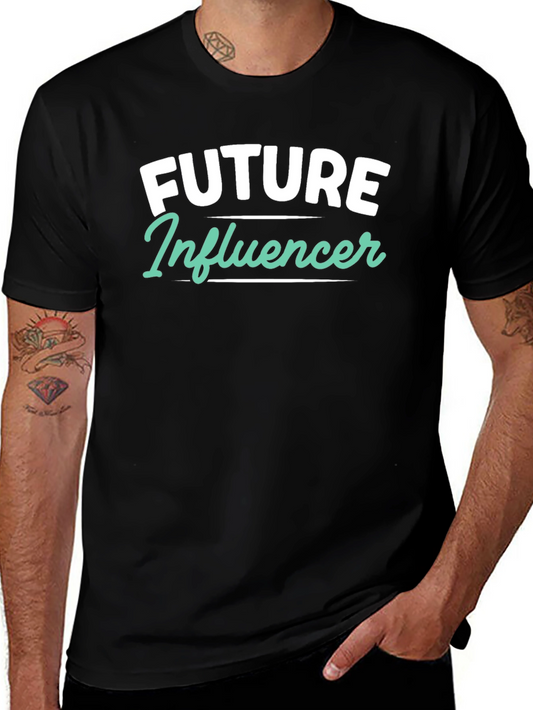 Future Influencer Graphic Tee - Stylish Black T-Shirt