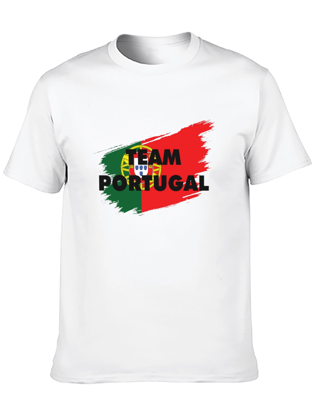 Portugal Soccer T-Shirt - Black Team Spirit Jersey