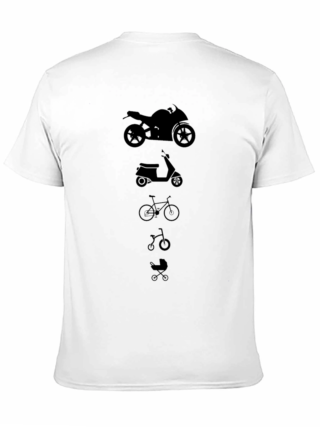 Evolution of Wheels Black Graphic Tee