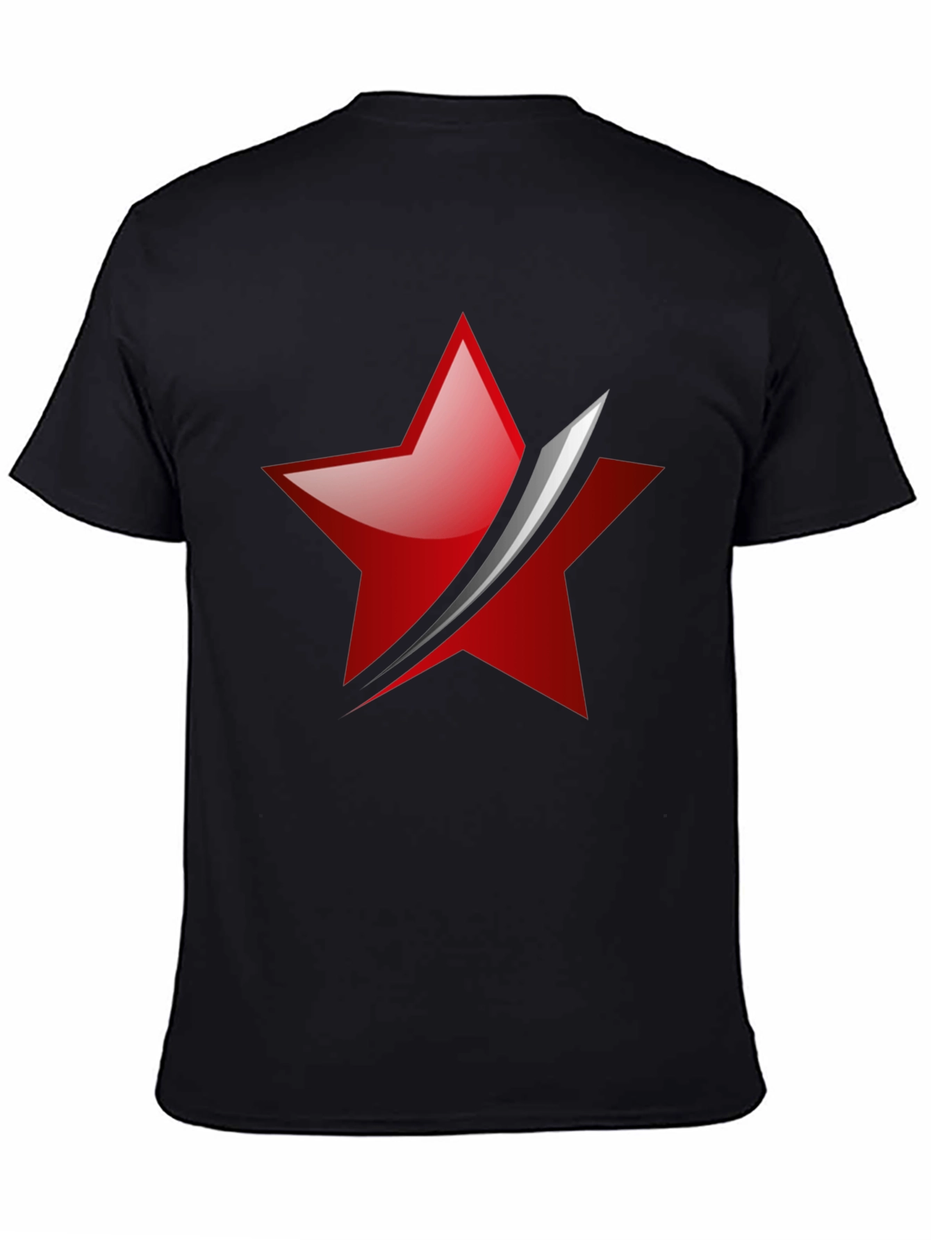 Red Star Slash Graphic Tee - Mens Black T-Shirt