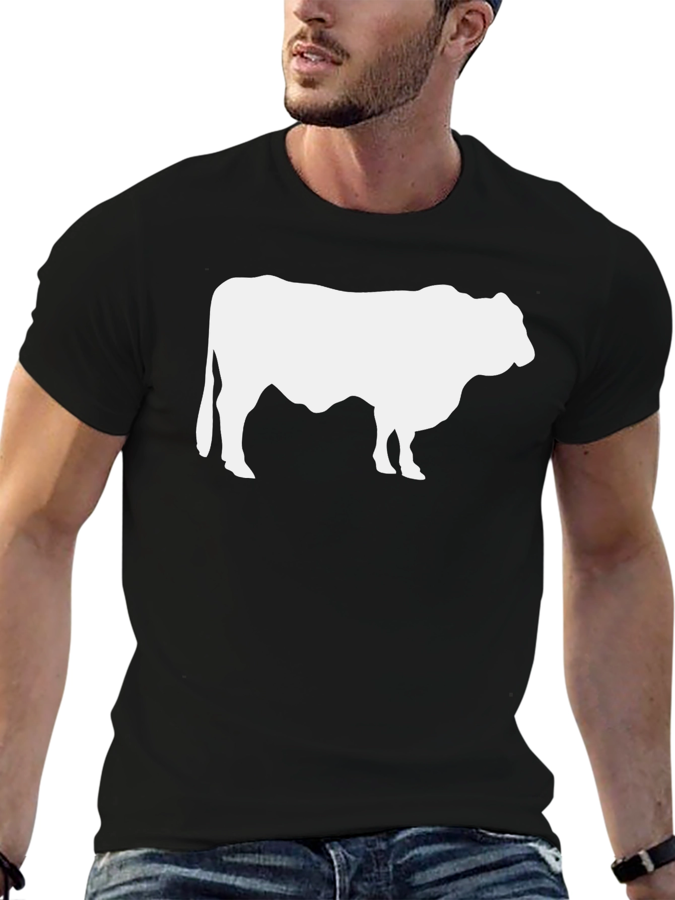 Bull Silhouette Black T-Shirt