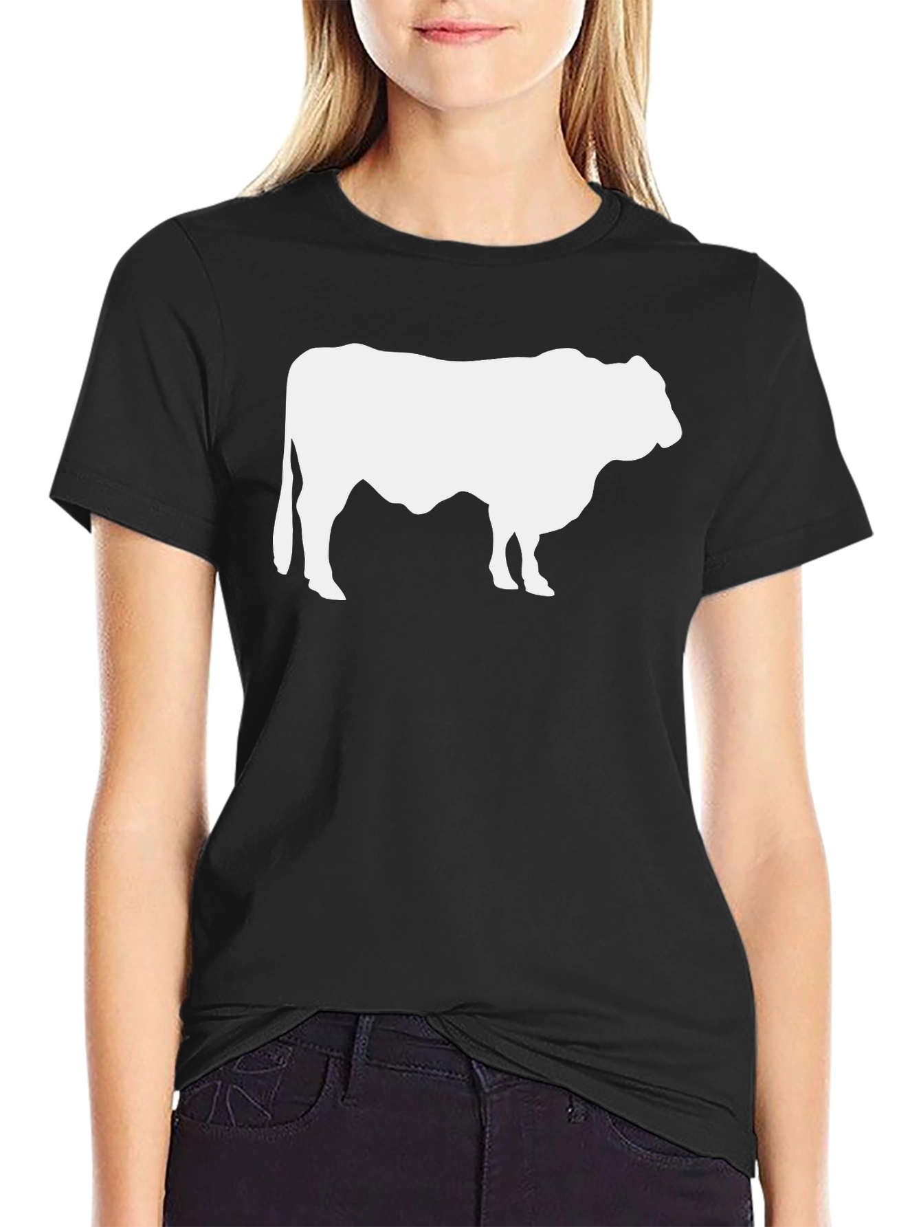 Bull Silhouette Black T-Shirt