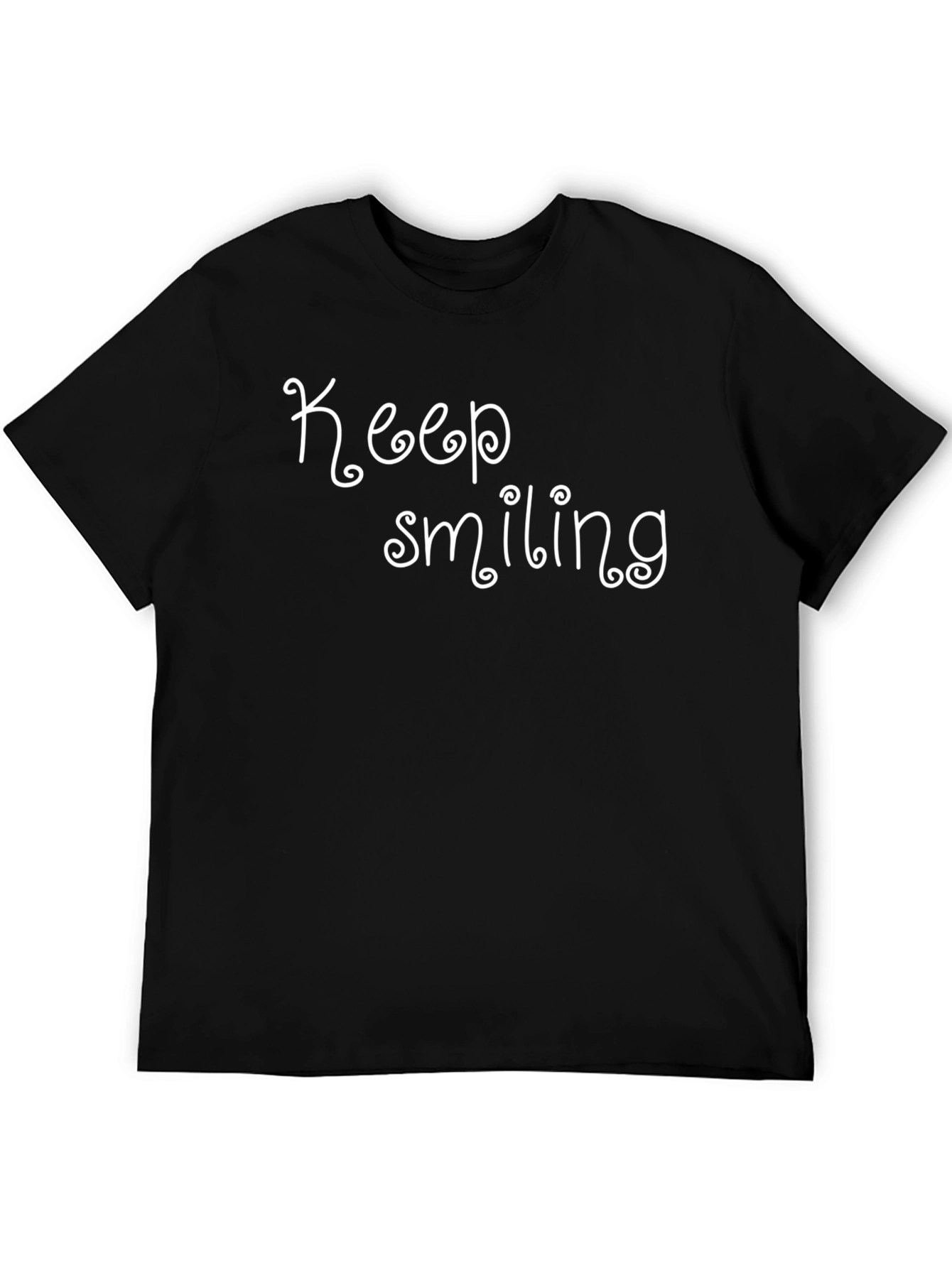 Keep Smiling Black T-Shirt - Positive Vibes Tee